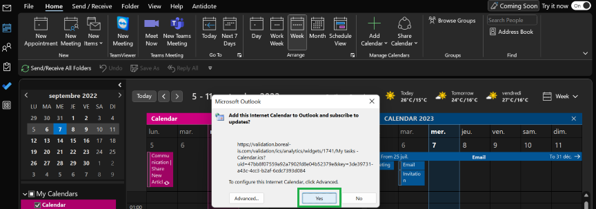 Link Your Borealis Calendar To Outlook Bor alis Helpdesk